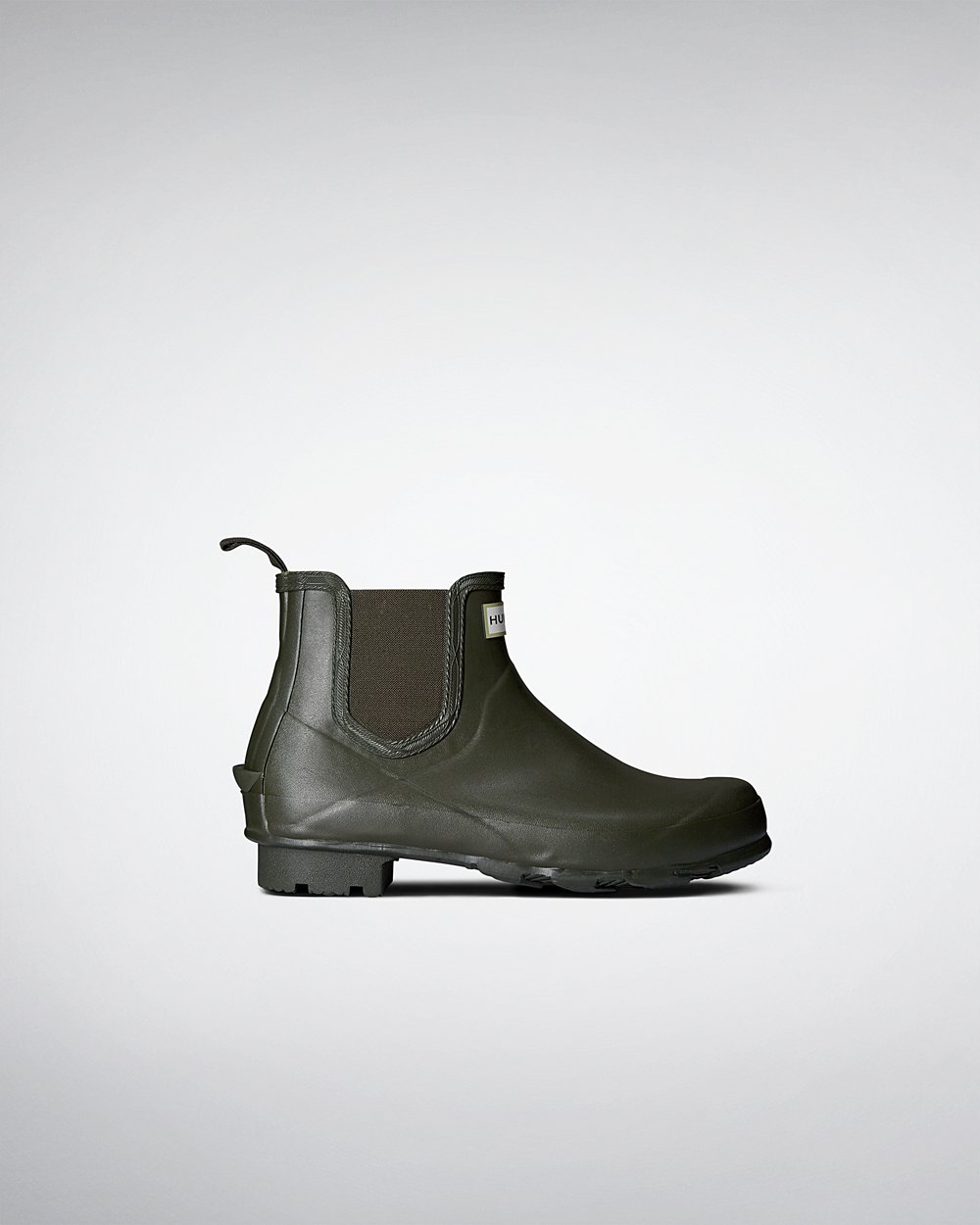 Mens Hunter Chelsea Boots Dark Olive - Norris Field - 7812639-XI